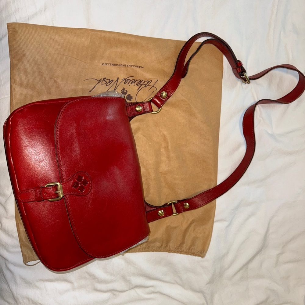 Patricia Nash Red Leather Crossbody Bag